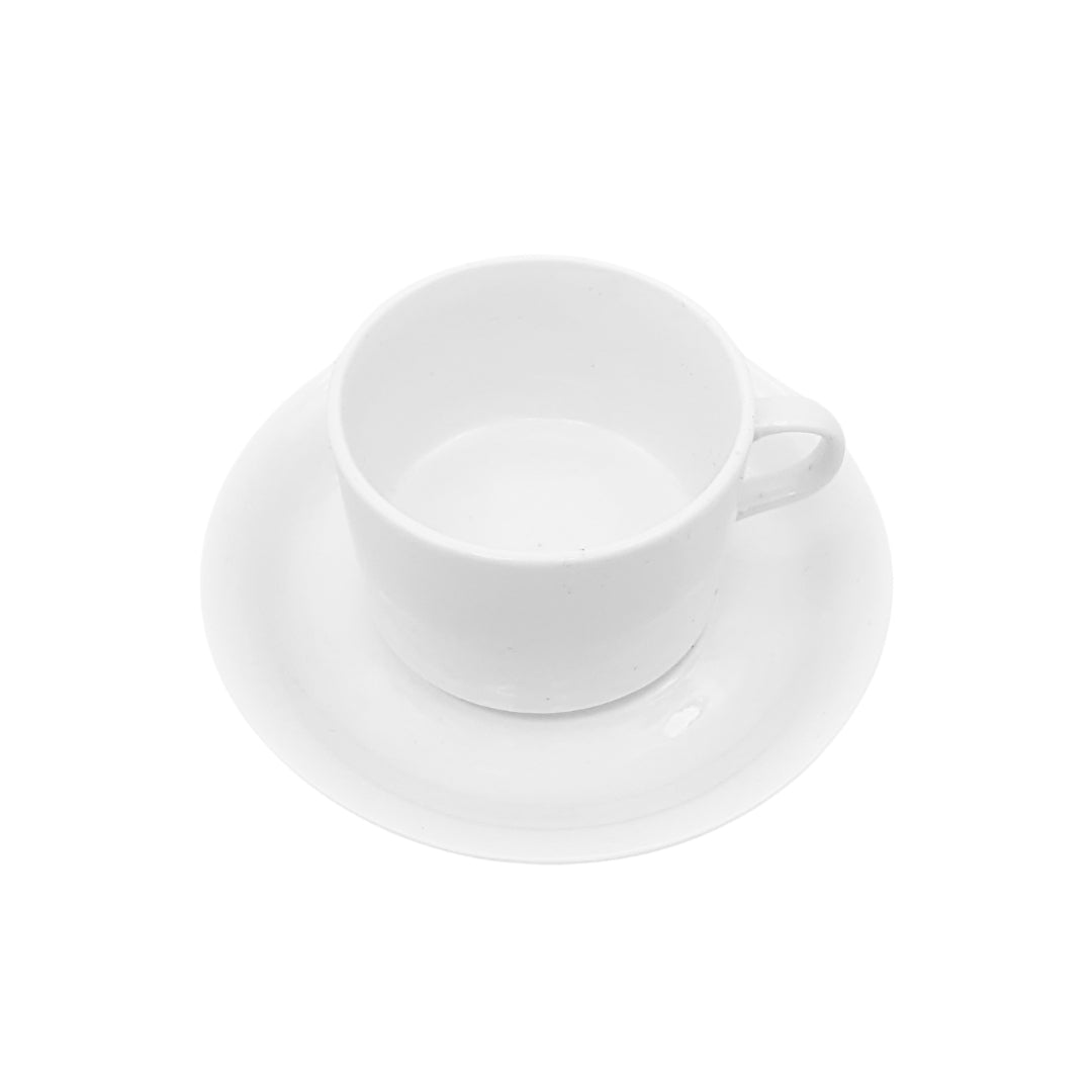 Premium White Ceramic Cup and Plate Set for Custom Designs – Perfect for Personalized Gifts