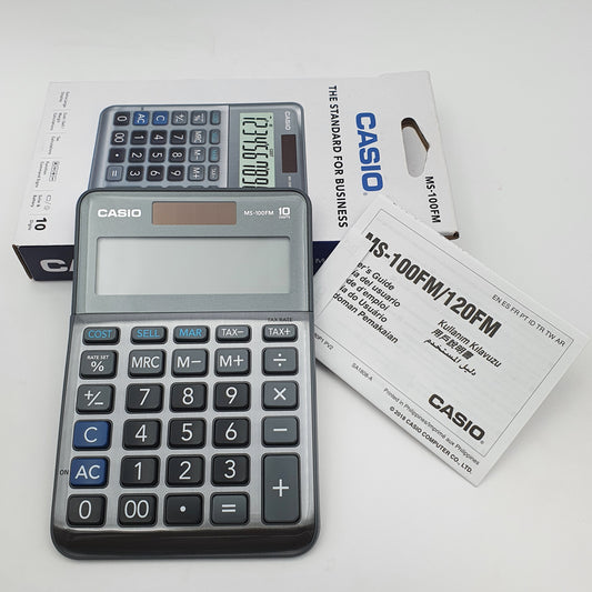 Casio MS-100FM Electronic Calculator – 10-Digit Display, Compact & Lightweight