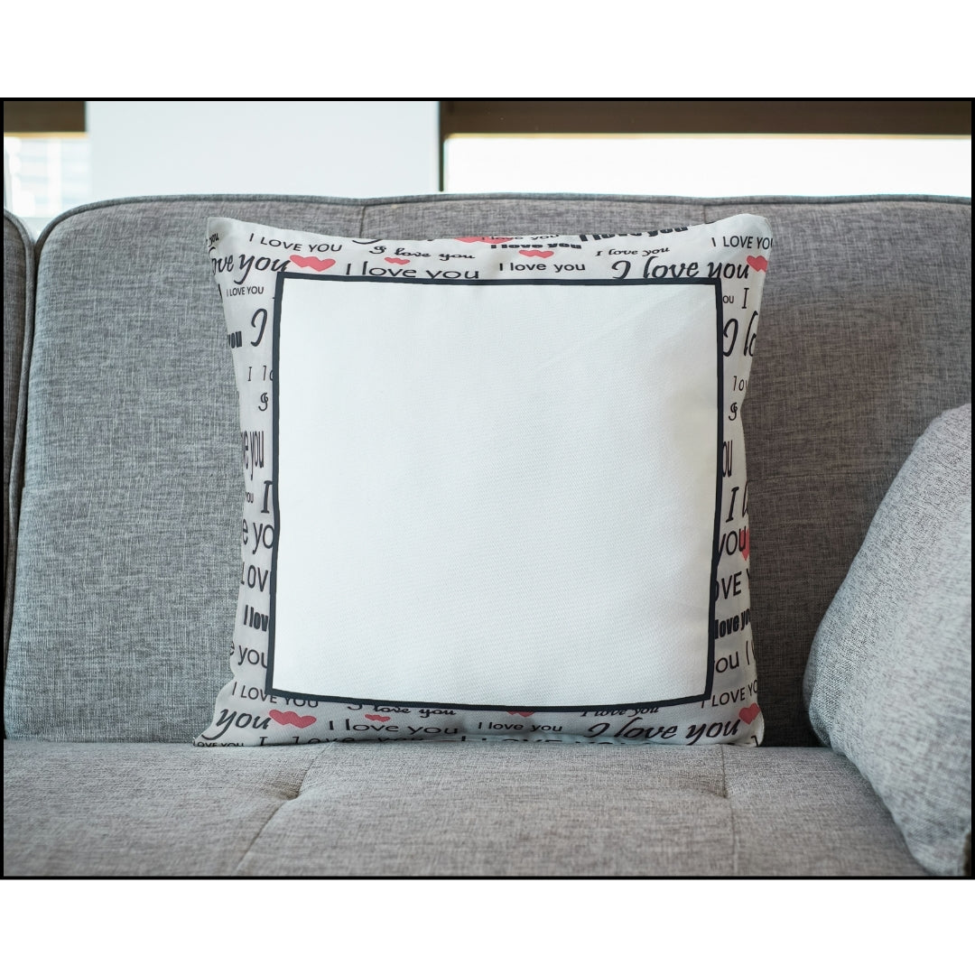 Single Piece - I love  Sublimation Cushion Pillows Cover - Transform Comfort into Creativity