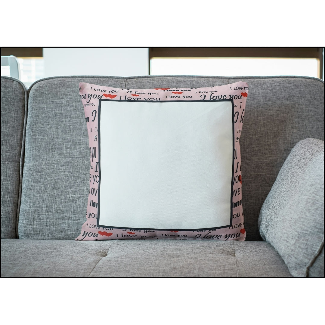 Single Piece - I love  Sublimation Cushion Pillows Cover - Transform Comfort into Creativity