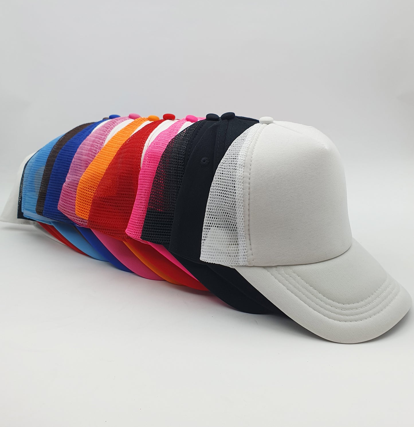 1 Pc - Premium Half-Sublimation Cotton Cap with Mesh Back – Available in 8 Colors