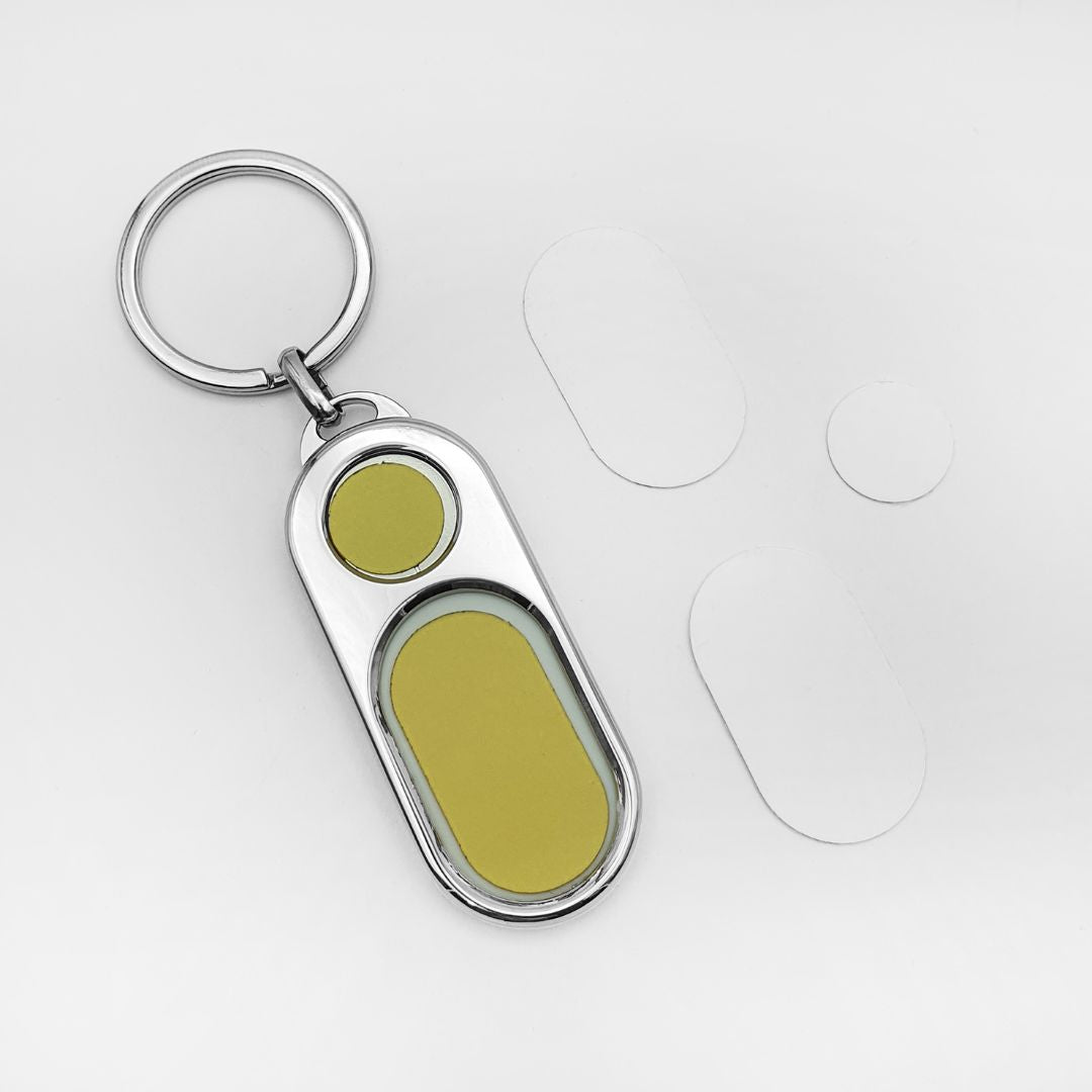 Capsule Shape Aluminum Blank Keychain