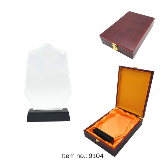 High-Quality Glass Sublimation Plaques With Wooden Box – Reflecting Your Success