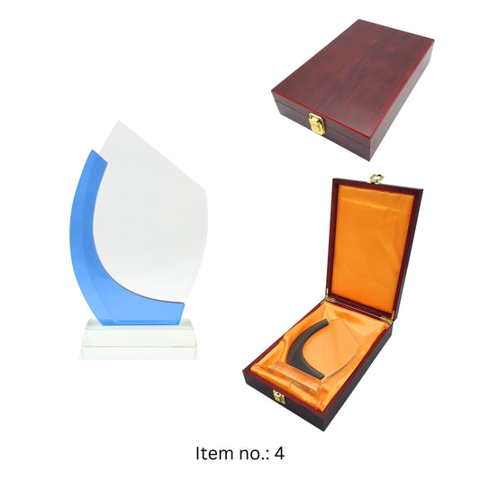 Timeless Glass Plaques for Sublimation With Wooden Box – Celebrating Excellence with Class