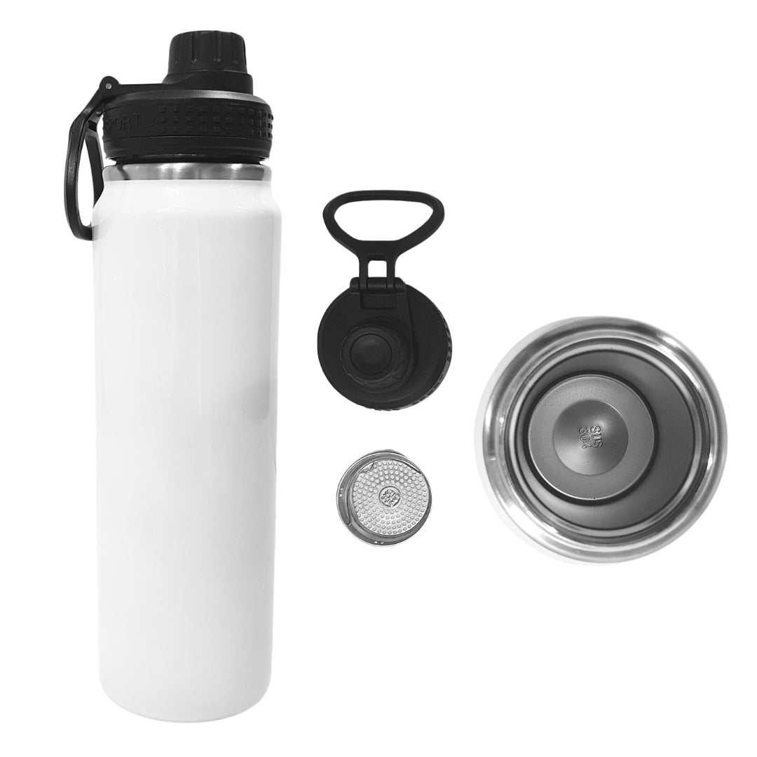 Elite Luxe Sublimation Water Bottle – Personalize Your Premium Hydration – Available in 3 Colors (Twin Color, Black, White)