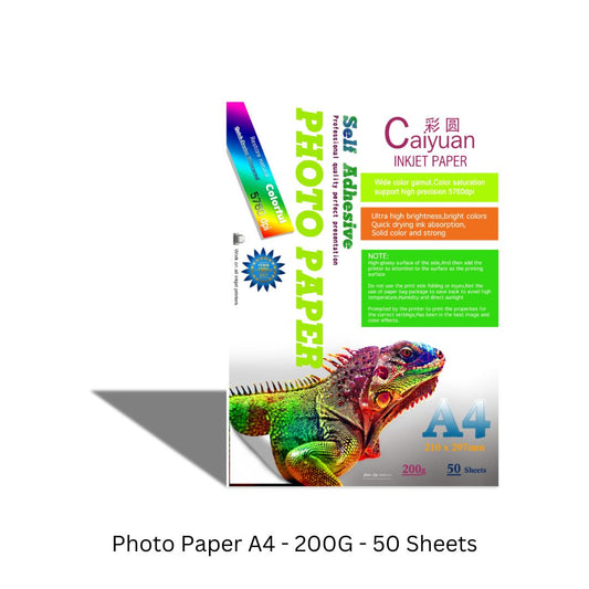 Premium Photo Paper A4 - 200G, 50 Sheets for High-Quality, Sharp Prints