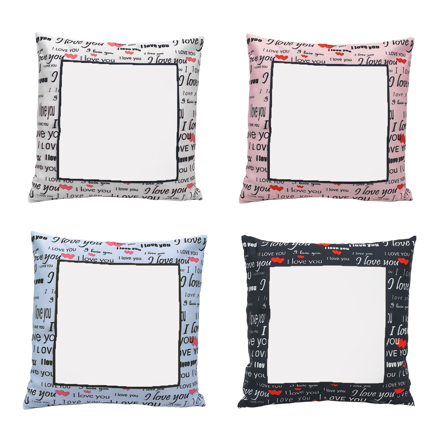 Single Piece - I love  Sublimation Cushion Pillows Cover - Transform Comfort into Creativity