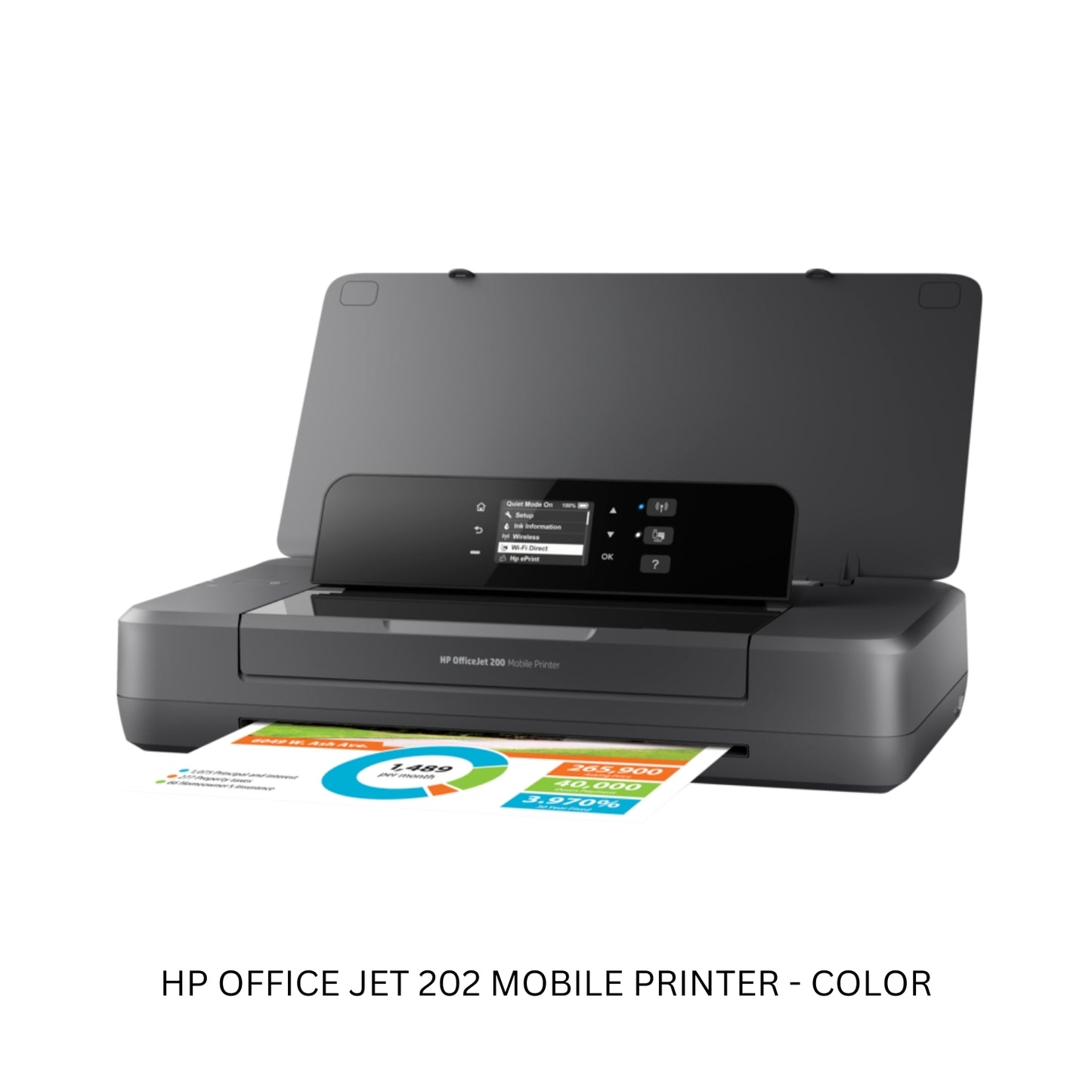 HP Office Jet 202 Mobile Printer – Compact Wireless Color Printer for On-the-Go Printing