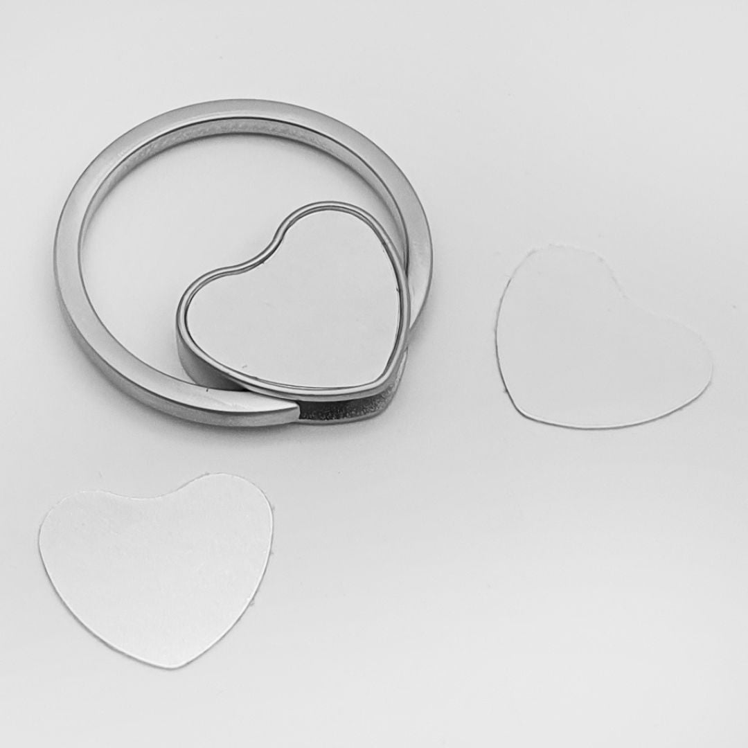 Heart-Shaped Premium Aluminum Blank Keychain