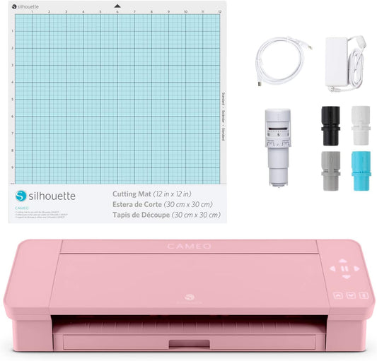 Silhouette Cameo 4 Digital Cutting Plotter Brand New 1 Year Warranty - Pink