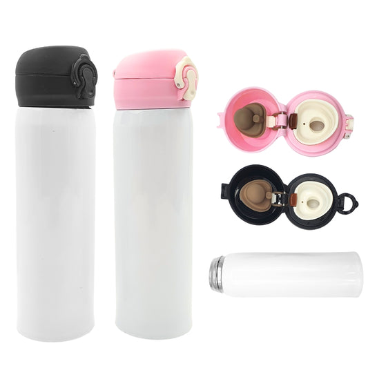 Premium Sublimation Water Bottle – Create Unique Designs with Every Sip – Kids Thermos Available in 2 Colors