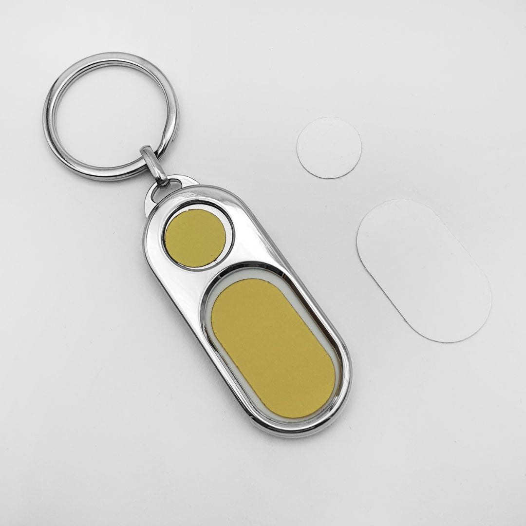 Capsule Shape Aluminum Blank Keychain