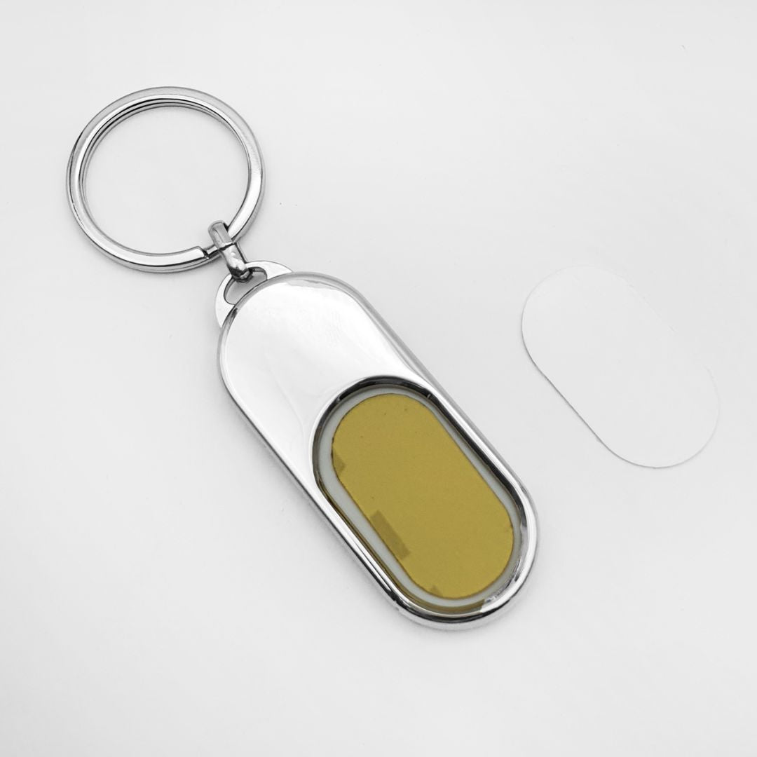 Capsule Shape Aluminum Blank Keychain